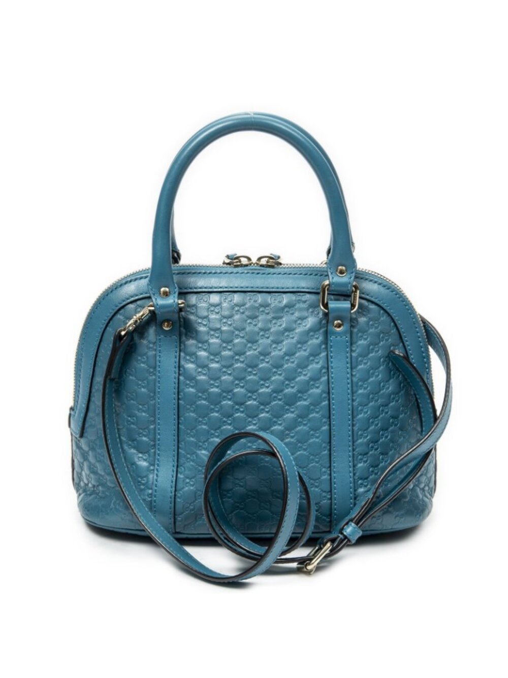 Gucci Mini Dome Tote Teal Micro Guccissima Leather - Picture 15 of 15